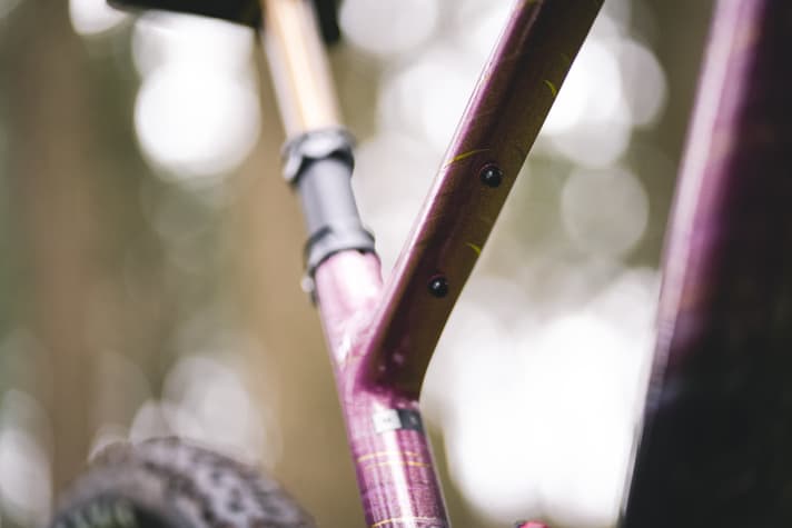 Practical on tour: there is a mounting point for tools or a second water bottle under the top tube of the new Liv Pique.