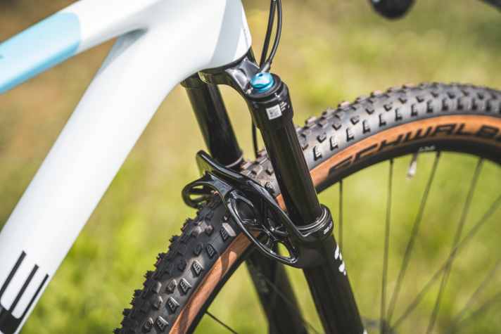 Typisch Cube Reaction: Die Produktdesigner scheuen sich nicht, an preiswerten Hardtails hochwertige Komponenten zu verbauen.