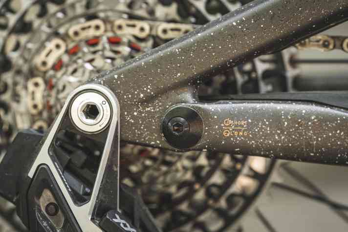 The indestructible UDH derailleur hanger of the Sram Transmission drivetrain - you see it more and more often.