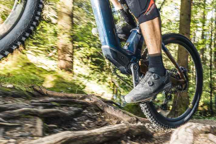 Trailing over a root step - the new KickOverrun performs this task with flying colours.