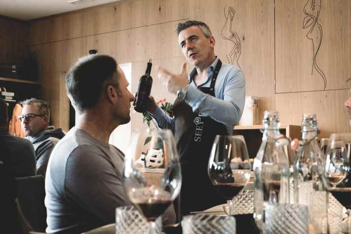 The best grapes of the region are shown to their best advantage during the wine tasting.