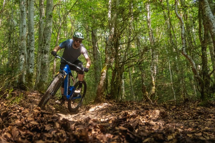 The short stem and balanced weight distribution make downhill handling very direct and precise.