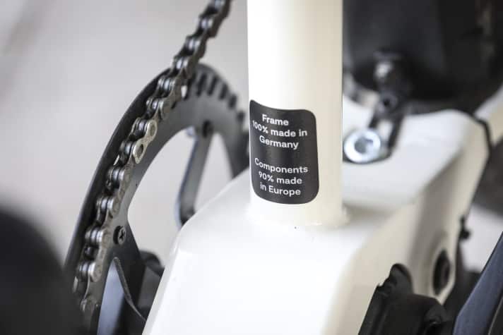 Der Rahmen des Muli ist made in Köln und vollständig aus recyceltem Stahl.