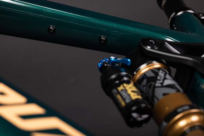 Ein Tool-Mount sitzt unter dem Oberrohr.