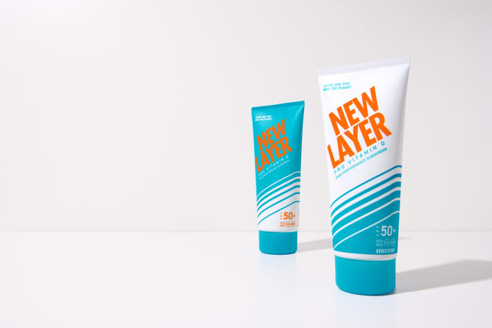 Protects the skin and is designed to avoid problematic ingredients: New Layer sun cream.