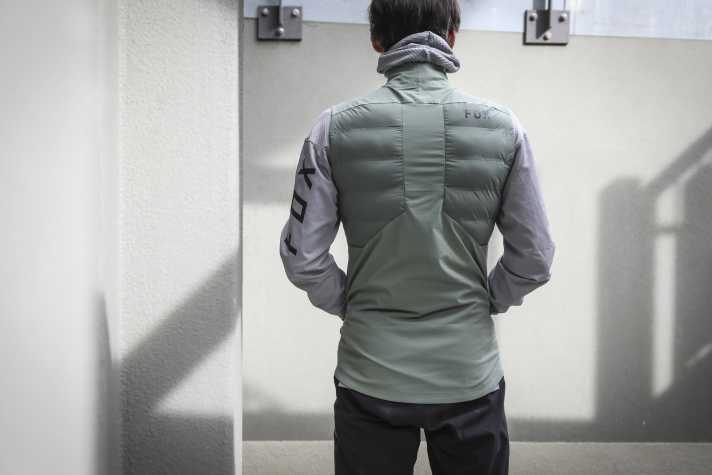 Great: the material recess at the back - because that's where you tend to sweat.