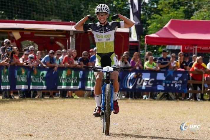 Zweiter Platz für das BIKE Junior Team: Nico hat mit seiner Leistung im XCO seine eigenen Erwartungen übertroffen.