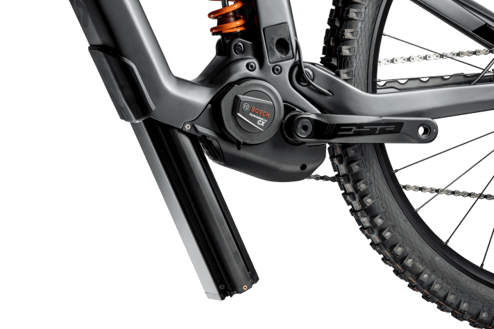 Saubere Lösung: schlankes, steifes Unterrohr dank „Slide-in Battery“