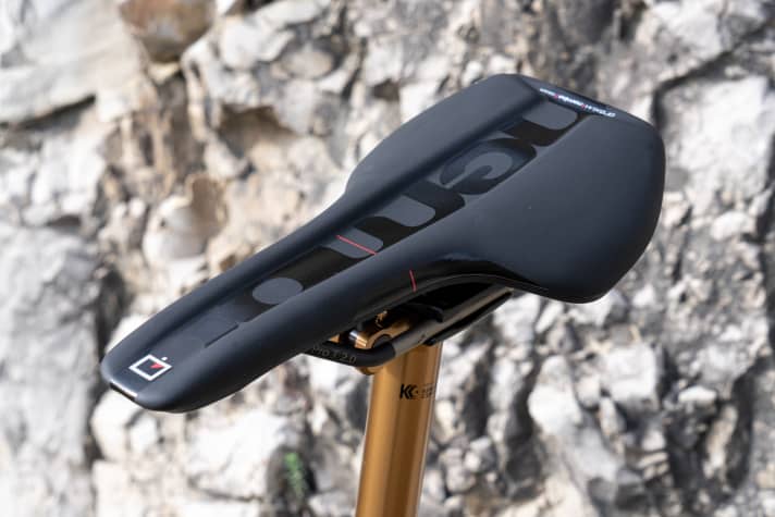The wide nose is designed to improve control on the bike