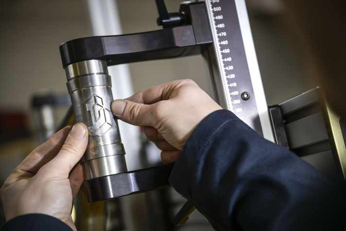 Figurehead: The last step is to solder on the head badge and details.