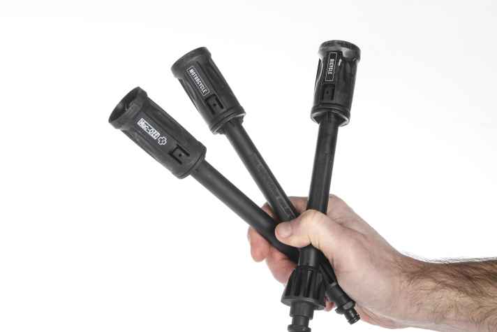 Three different lances for three areas of application. The Bicycle lance reliably removes dirt