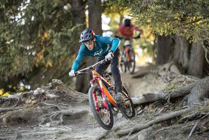 Hold on tight! With momentum through the root salad!