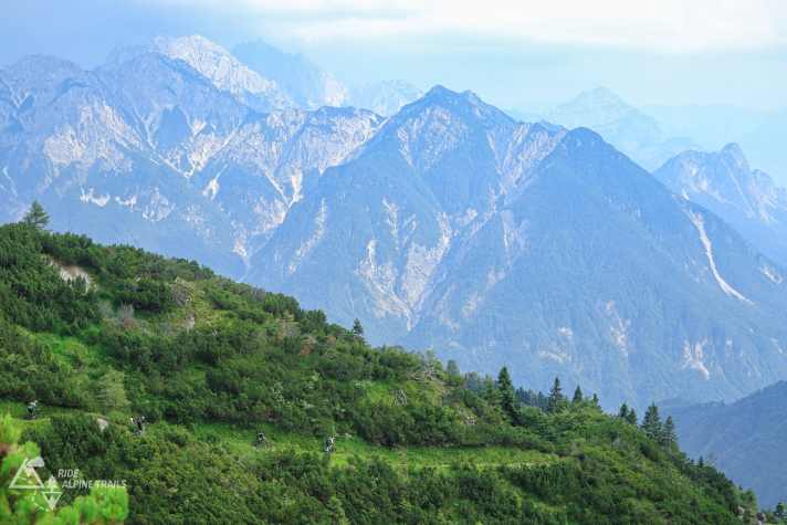 The Carnic Alpine ridge draws a spectacular border between Austria and Italy.