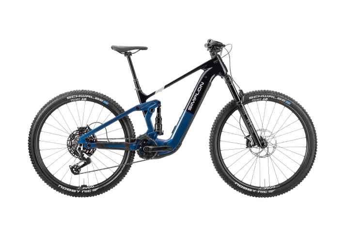 The Rift is Simplon's carbon e-MTB for moderate trail and touring use.