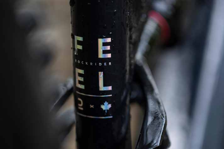 Made in Canada - with a small maple blade and thick welded seams.