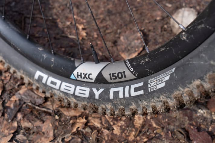 Not super light: The DT carbon wheelset has a stable carbon rim, a slightly reinforced freehub and weighs just under 1900 grams in 29 inches. That's not a world record, but still stable and light. Weight fetishists can start here to break the 14-kilo barrier.