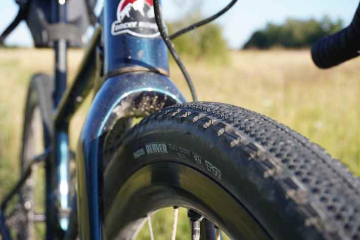 The tread is designed for dry gravel paths. Hopefully it won't be too muddy.