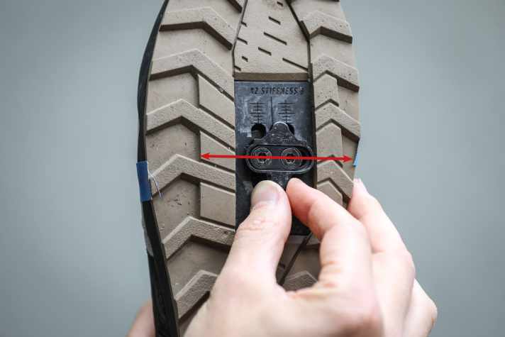 Many cleats can be moved sideways in the mount. Ideal for optimum adjustment.