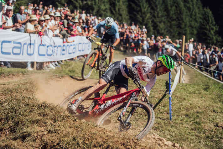 Mathias Flückiger at the UCI XCO World Cup in Lenzerheide