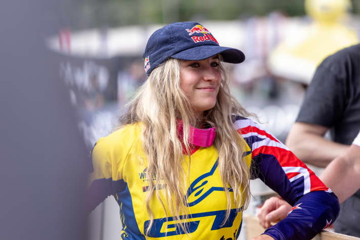 Jess Blewitt war die erste Frau, die an der Red Bull Hardline teilnahm.
