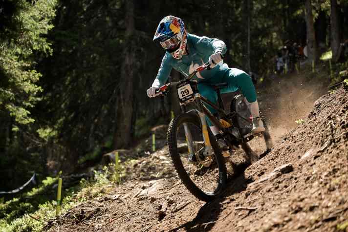 Here Loic Bruni breaks down the slope on the track in La Thuile. We can hardly wait to see Loic in South Korea.
