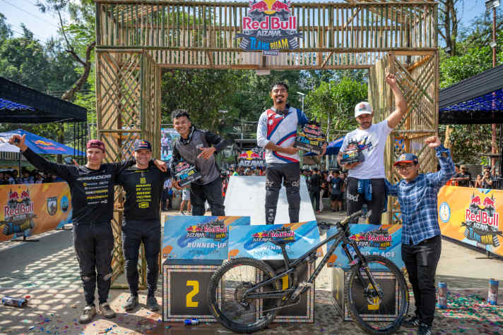 The up-and-coming racers from India: Siam Meban, Shrestha Nirav, Ali Khan Yawar and Miller Renthlei at the Red Bull Tlang Ruam in Aizawl
