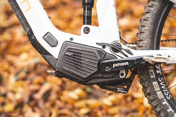 Generous cooling fins on the Pinion MGU are designed to prevent heat build-up in the e-bike motor and gearbox unit.