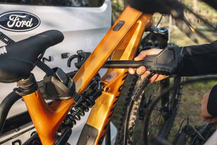 Also new are the grab arms, which can be positioned particularly flexibly and are gentle on carbon frames. Photo | Thule