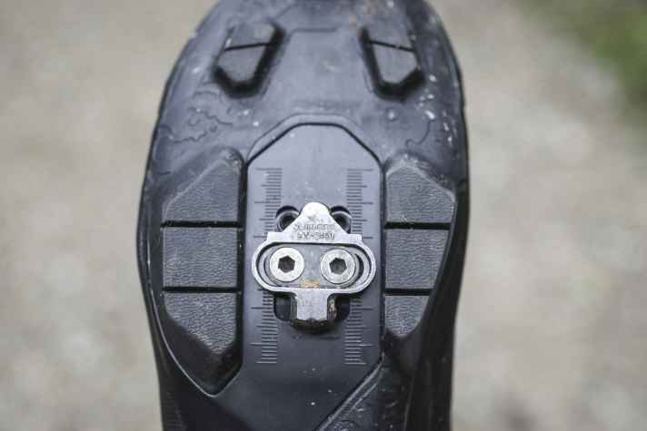 The sole is grippy, but a little tippy. The nylon construction is only moderately stiff
