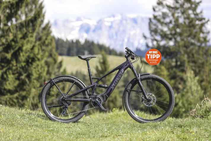 Test winner in our E-SUV test up to 6000 euros - Specialized Turbo Tero X 5.0: Specialized 2.0 motor - 710 Wh - 130/120 mm - 27 kg - 5000 euros.