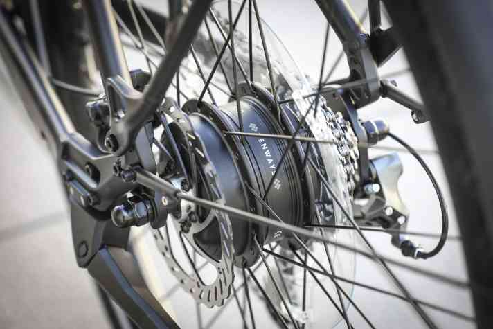 Der Tenways C9 Nabenmotor im Heck soll bis zu 45 Nm Drehmoment bieten.