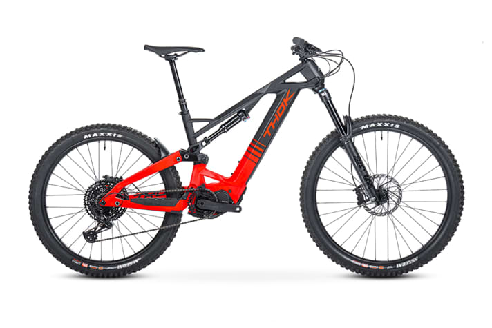 Thok Gram // Shimano EP8, 630 Wh // 170 mm travel // MX wheel mix // 7490 euros