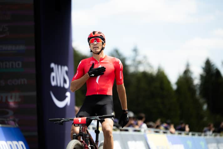 The victory ride of Christopher Blevins.