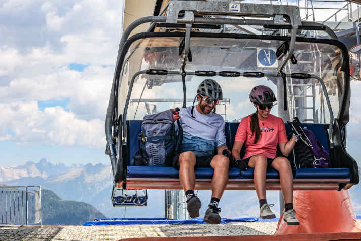 Even with an e-MTB, the high-percentage ramps to the Passo Feudo would be very energy-sucking.