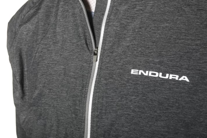 The zip is finished with reflective material, but does not run smoothly