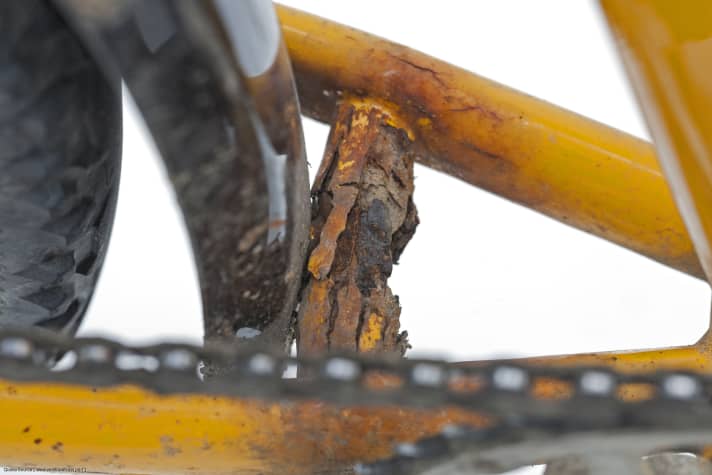 Bicycle frames are extremely affected by road salt. | pd-f