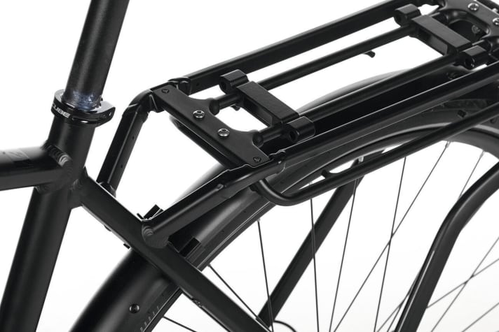 Der angeschweißte Träger mit Racktime-System-Element soll den Träger 20% steifer anbinden.