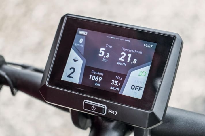 Übersichtlich und gut lesbar: das große Panasonic-Farbdisplay