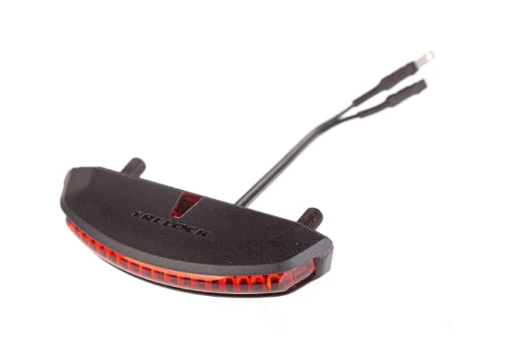 Trelock COB LS 655 Signal; Dynamorücklicht; Multi-Lens-Techno­logie; Standlicht, Bremsanzeige; Gepäckträger-Montage; 25 Gramm;