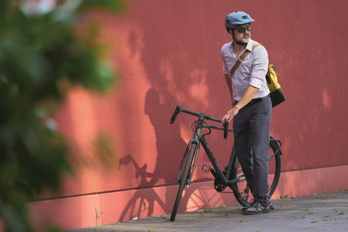Many randonneurs, such as the Cube pictured here, can be parked easily almost anywhere thanks to their rear kickstand.