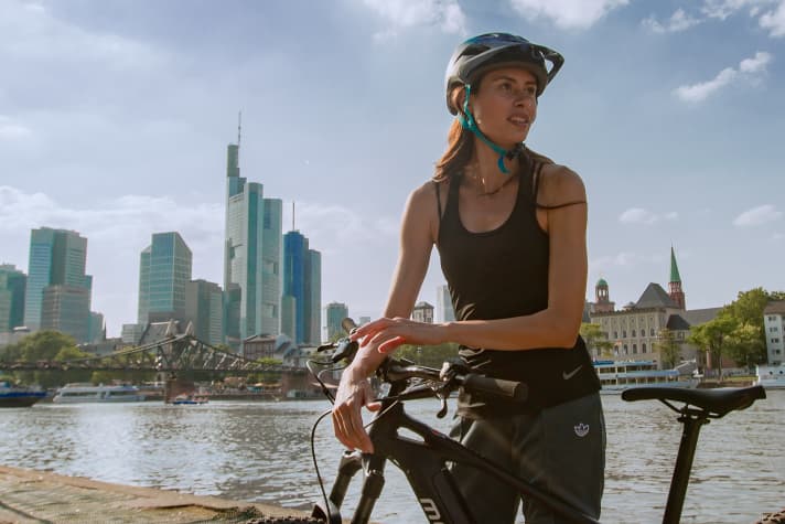 Neu: Die Eurobike 2022 vor der Skyline in Frankfurt - statt am Bodensee.