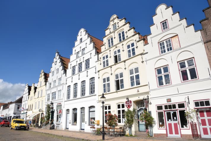 Magnificent house facades in Friedrichstadt