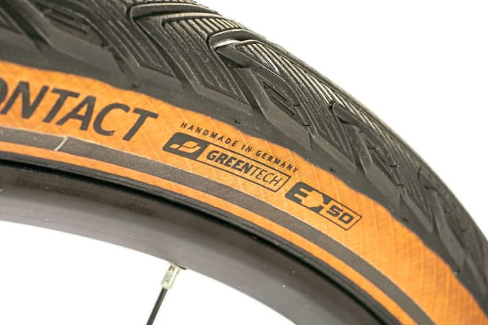 The rubber of the silky-running Continental tyres is said to have been produced "sustainably".