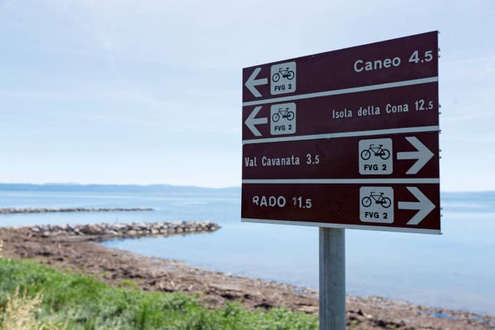 Auch in Italien und Kroatien locken interessante Fernradwege, wie der FVG 2 Adria-Bike.