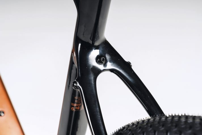 Gut vorbereitet: Viel Platz, solide Befestigungspunkte: Das Roqa nimmt problemlos feste Schutzbleche und Gepäckträger auf.