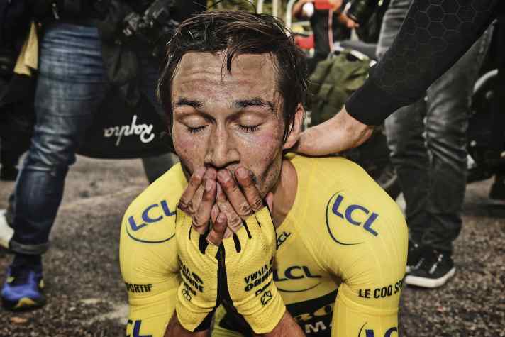 Stunned: In the final time trial of the 2020 Tour, Slovenian Primoz Roglic loses what he thought was a certain Tour victory to compatriot Tadej Pogacar.