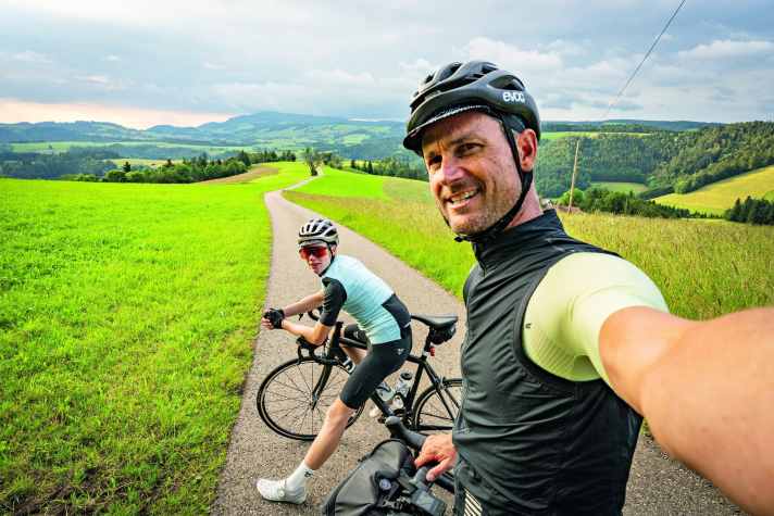 Heimweg: Fast geschafft – ab hier geht’s nur noch bergab bis nach Hause!