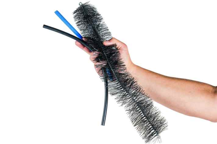 Internal pipes can be permanently immobilised with foam hoses that are pushed over them.