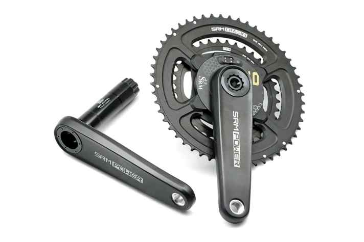 SRM-Powermeter - Prix : 2.299 Euro (avec manivelles), Poids : 652 grammes, Longueur des manivelles : 170 millimètres, Plateau : 52/36