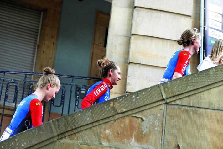 Aufstieg: Talente auf dem Weg nach oben: Lana Eberle, Lea Lin Teutenberg und Franziska Brauße (von links).